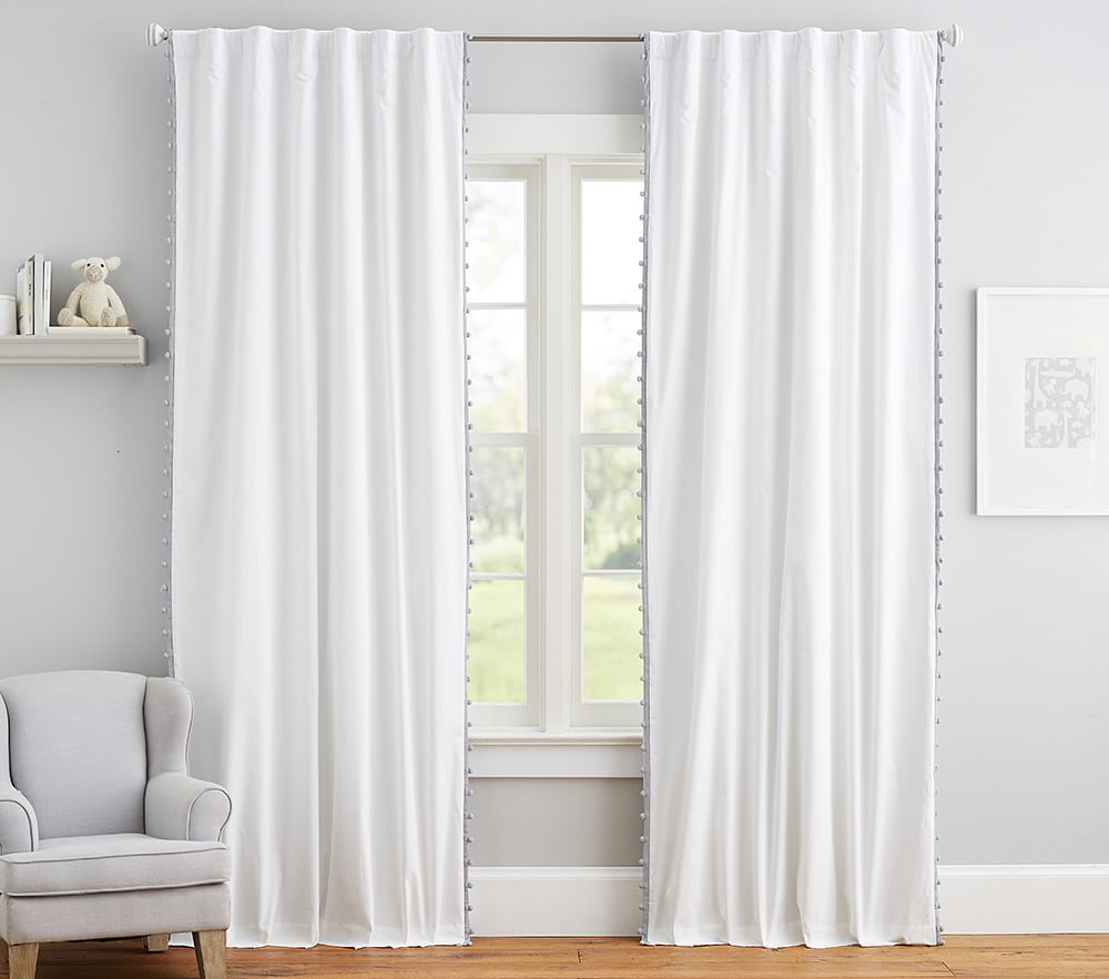 Cotton Pom-Pom Blackout Curtain Panel